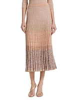 Story One Pleated Knit Midi-Skirt