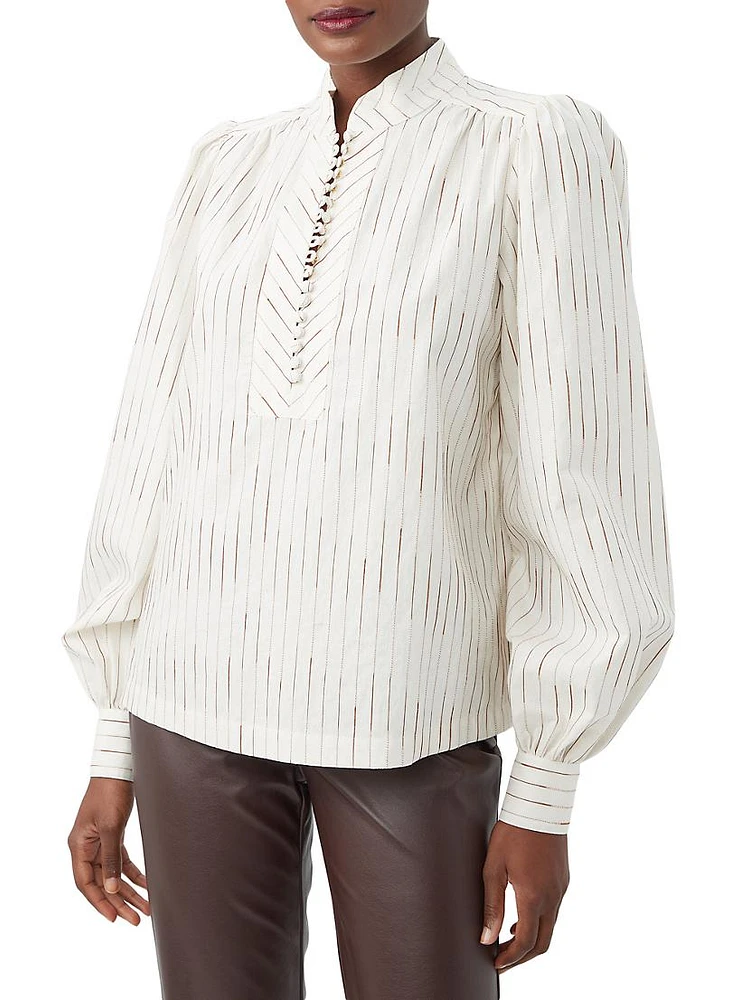 Sisi Striped Cotton Blouse
