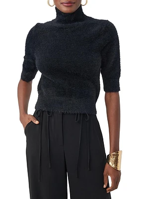 Mali Turtleneck Short-Sleeve Sweater