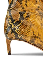 Carolina Snake-Embossed Leather Boots