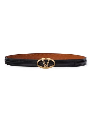 The Bold Edition VLogo Shiny Calfskin Belt 20MM