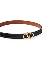 The Bold Edition VLogo Shiny Calfskin Belt 20MM