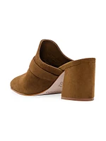 Natasia Suede Mid Heel Mules