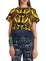 La Scala Tee with Feathers