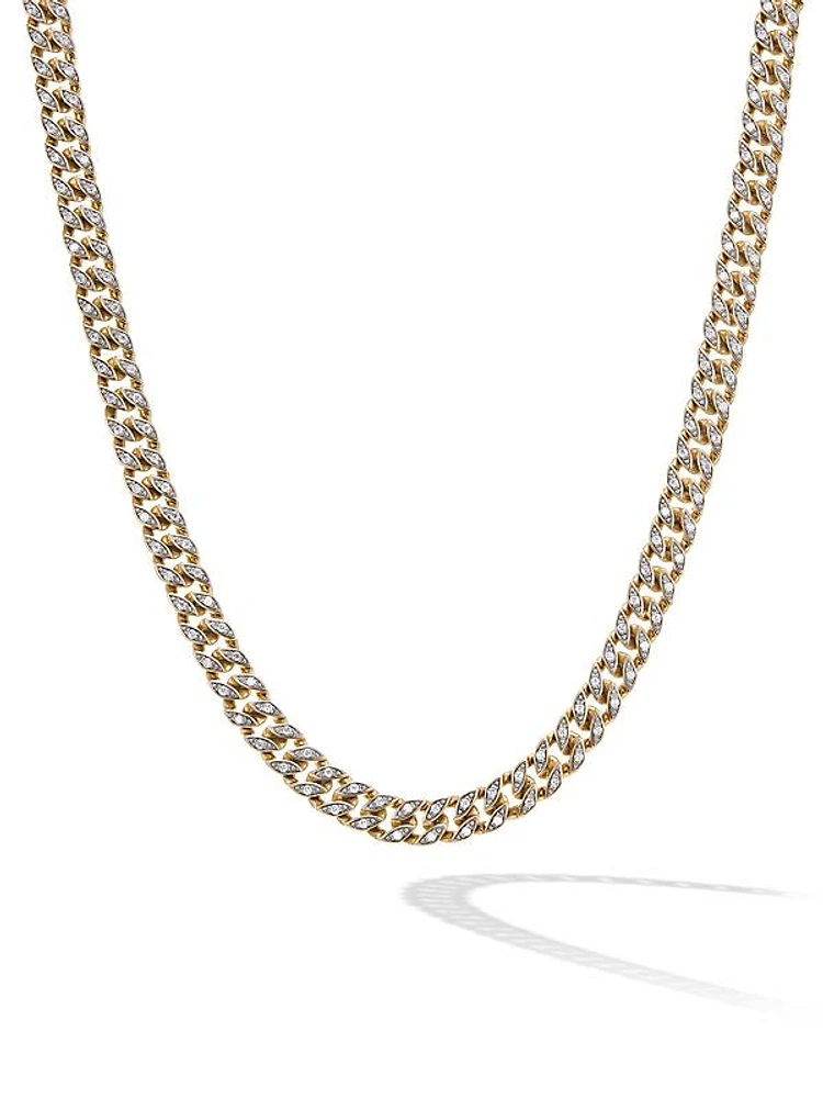 Curb Chain Necklace in 18K Yellow Gold, 6MM