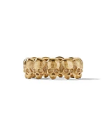 Memento Mori Skull Band Ring 18K Yellow Gold, 8.5MM