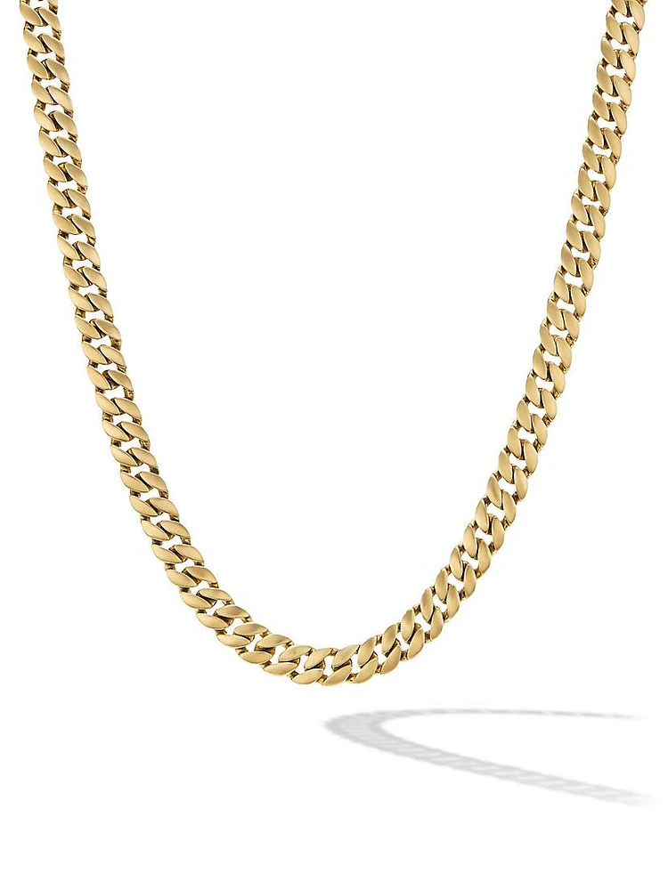 Curb Chain Necklace 18K Yellow Gold, 6MM