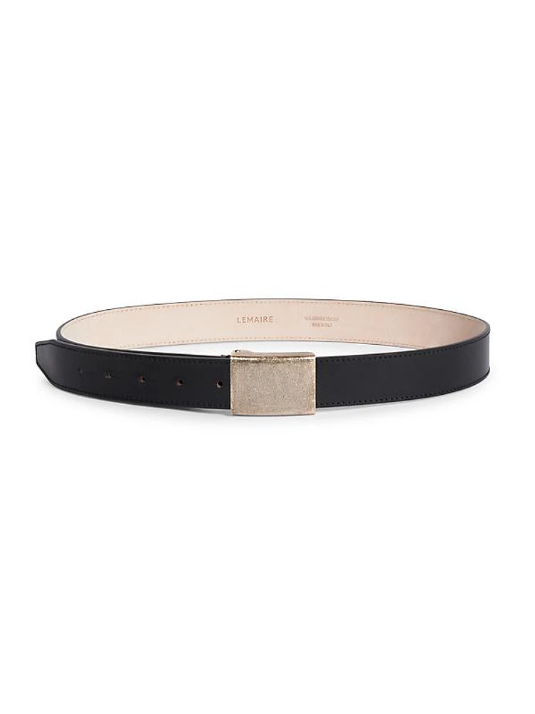 Clip Wide Leather Belt