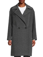 Wool-Cashmere Double-Breasted Coat