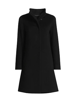Envelope Collar Wool-Cashmere Coat