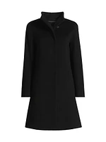 Envelope Collar Wool-Cashmere Coat