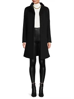 Envelope Collar Wool-Cashmere Coat