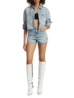 Paradise Lost Rise N High Denim Shorts