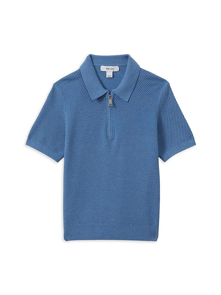 Little Boy's & Ivor Half-Zip Polo Shirt