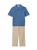 Little Boy's & Ivor Half-Zip Polo Shirt