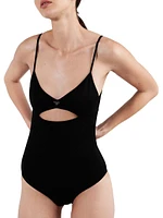 Interlock Fabric One-Piece Swimsuit