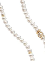 Helena Pearl Strand Necklace in 18K Yellow Gold