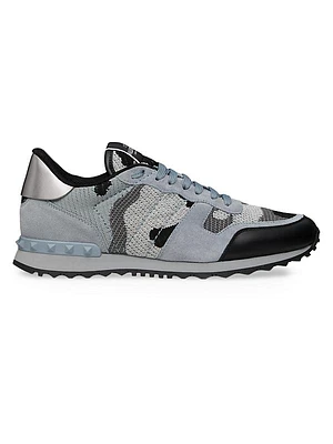 Mesh Fabric Camouflage Rockrunner Sneakers