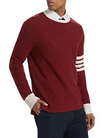 4-Bar Wool Crewneck Sweater