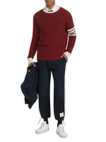 4-Bar Wool Crewneck Sweater