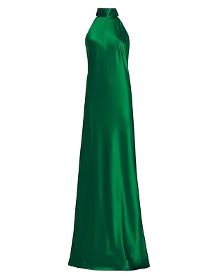 Sienna Satin Halter Gown