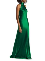 Sienna Satin Halter Gown