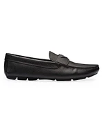 Saffiano Leather Driver Loafers