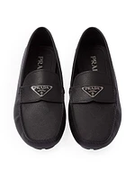 Saffiano Leather Driver Loafers