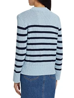 Alise Striped Cotton Crewneck Sweater