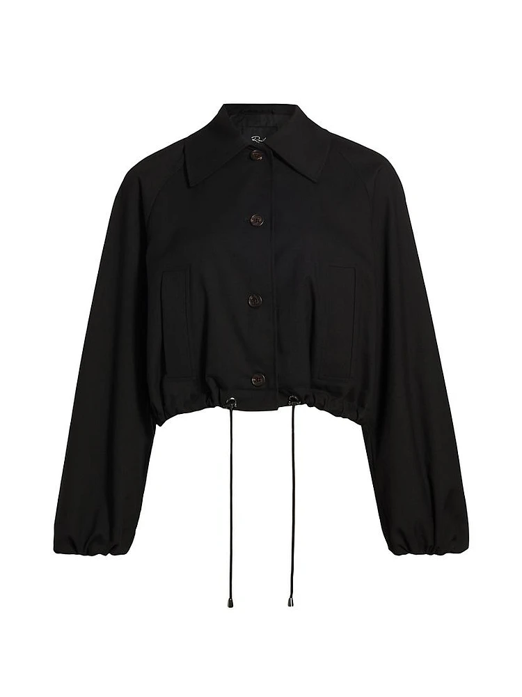 North Twill Drawcord Crop Jacket