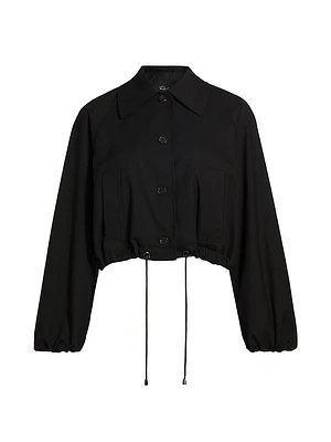 North Twill Drawcord Crop Jacket