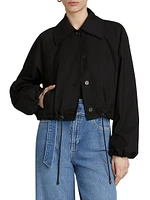 North Twill Drawcord Crop Jacket