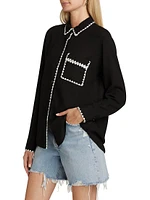 Charli Blanket-Stitch Shirt