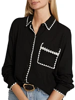 Charli Blanket-Stitch Shirt