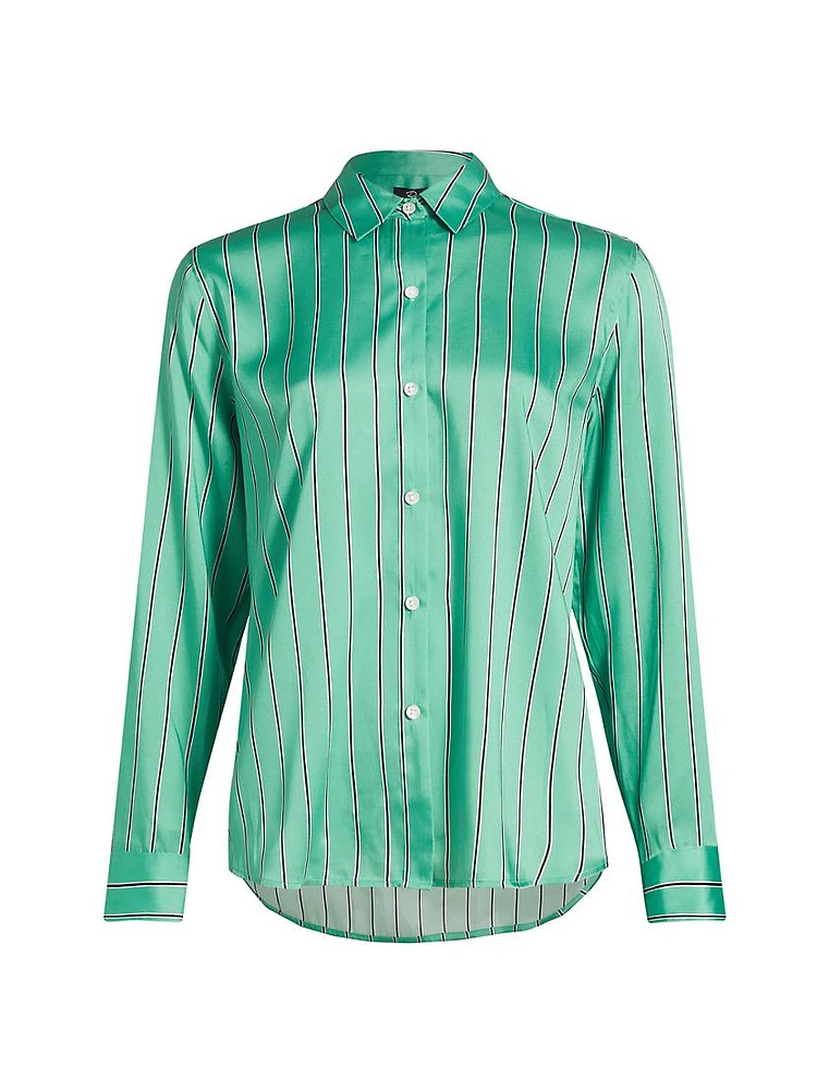 Elias Striped Satin Shirt