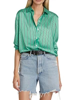 Elias Striped Satin Shirt