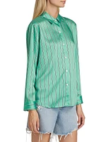 Elias Striped Satin Shirt