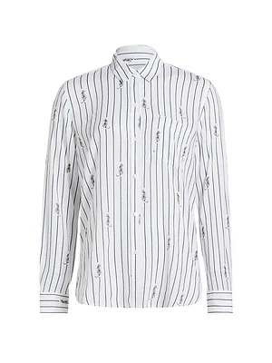 Charli Striped Linen-Blend Shirt