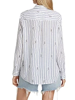 Charli Striped Linen-Blend Shirt