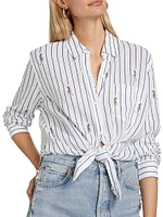 Charli Striped Linen-Blend Shirt