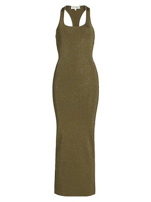 Agathe Rhinestone Midi-Dress