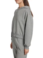 Renae Crystal-Embellished Cropped Hoodie