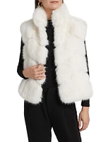 Rosario Chevron Faux-Fur Vest