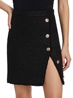 Tanya Shimmer Tweed Miniskirt