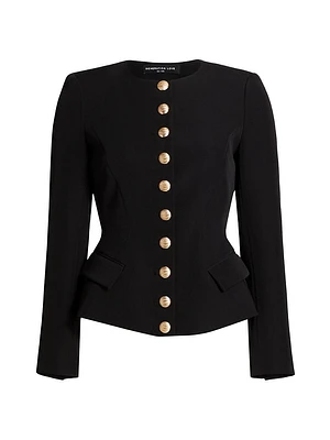 Ophelia Crepe Peplum Blazer