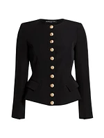 Ophelia Crepe Peplum Blazer