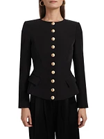 Ophelia Crepe Peplum Blazer