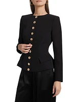 Ophelia Crepe Peplum Blazer