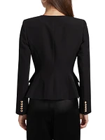 Ophelia Crepe Peplum Blazer