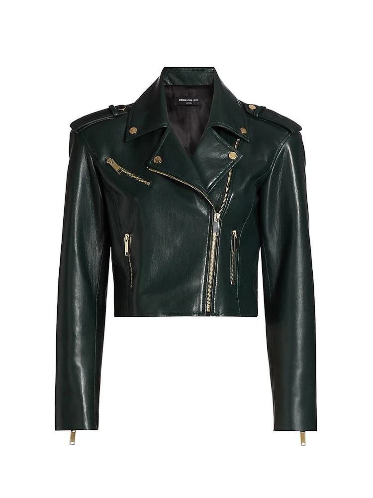 Cosita Faux Leather Moto Jacket